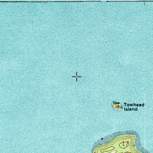 Topographic Map of Cypress Reef, WA