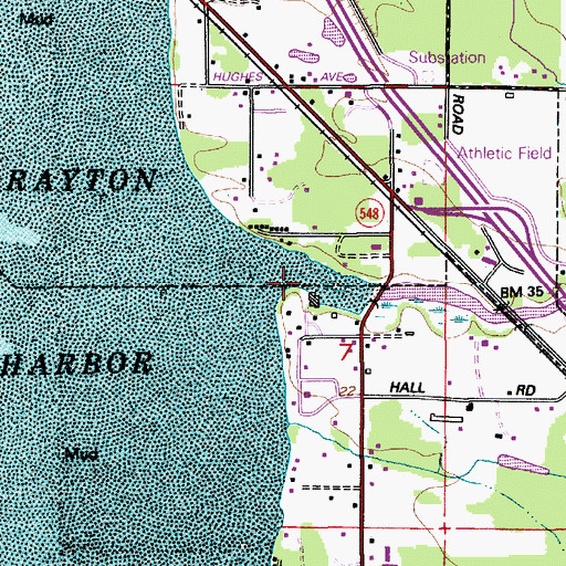 Topographic Map of Dakota Creek, WA