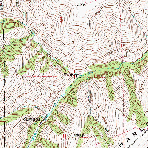 Topographic Map of Dark Canyon, WA