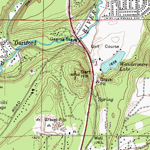 Topographic Map of Dart Hill, WA