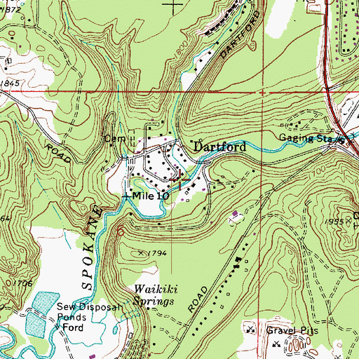 Topographic Map of Dartford Creek, WA