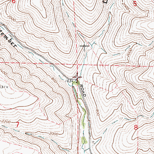 Topographic Map of Davis Canyon, WA