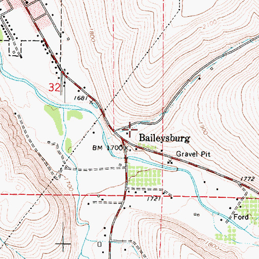 Topographic Map of Davis Hollow, WA