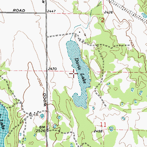 Topographic Map of Davis Lake, WA
