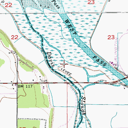Topographic Map of Davis Slough, WA