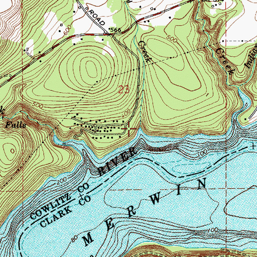 Topographic Map of Day Creek, WA