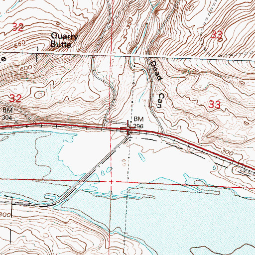 Topographic Map of Dead Canyon, WA