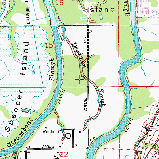 Topographic Map of Deadman Slough, WA