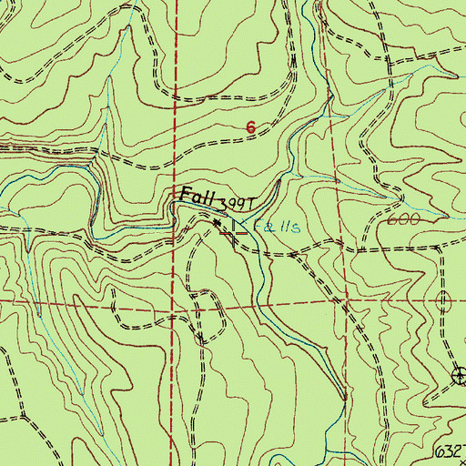 Topographic Map of Dean Creek, WA