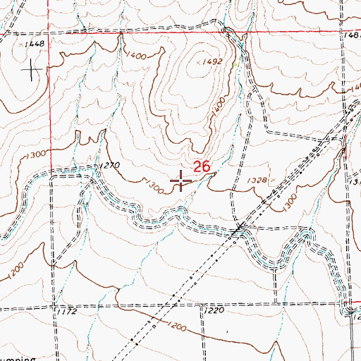 Topographic Map of Deep Canyon, WA