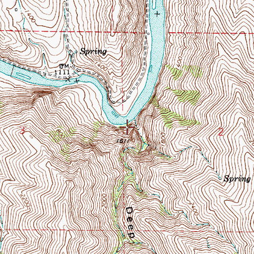 Topographic Map of Deep Canyon, WA