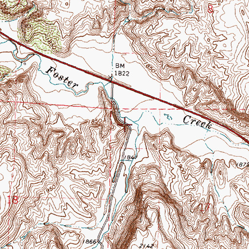 Topographic Map of Deep Creek, WA