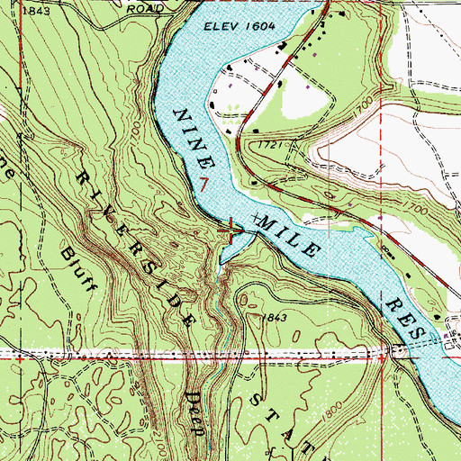 Topographic Map of Deep Creek, WA