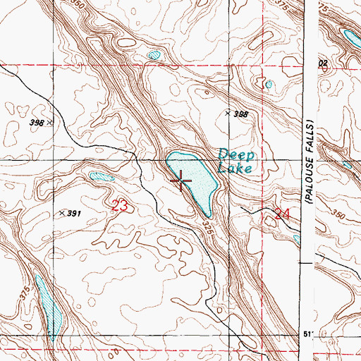 Topographic Map of Deep Lake, WA