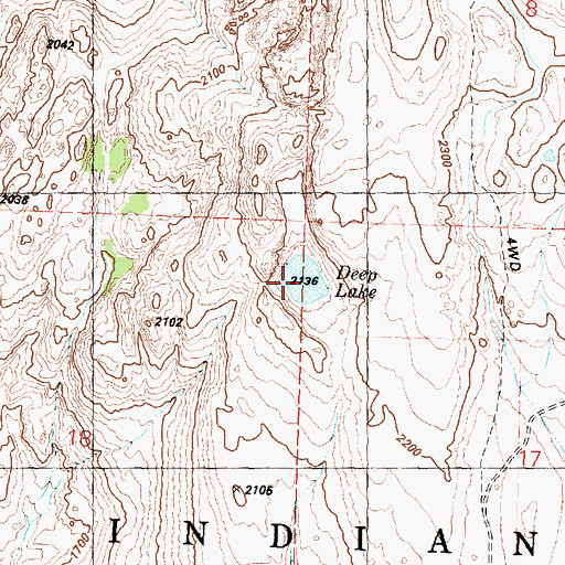 Topographic Map of Deep Lake, WA