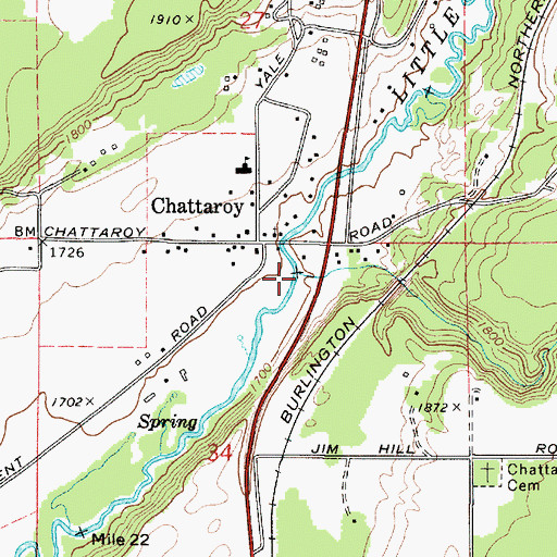Topographic Map of Deer Creek, WA