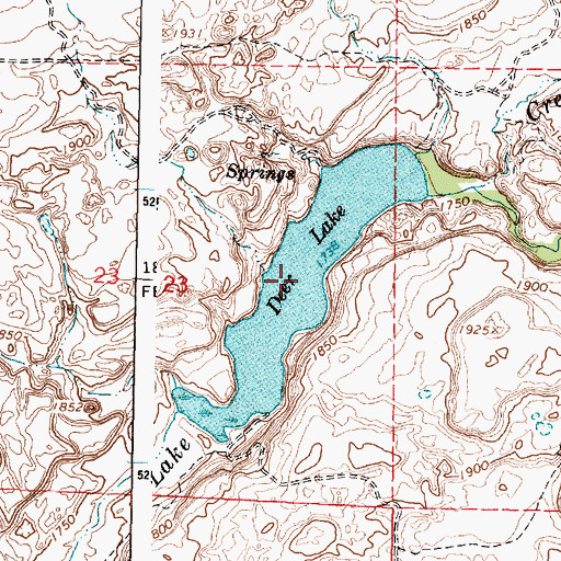 Topographic Map of Deer Lake, WA