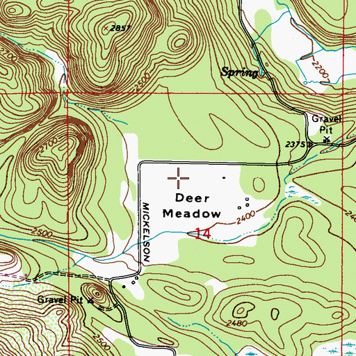 Topographic Map of Deer Meadow, WA