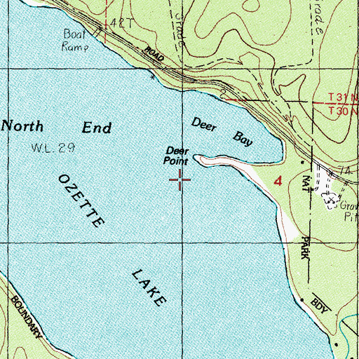 Topographic Map of Deer Point, WA