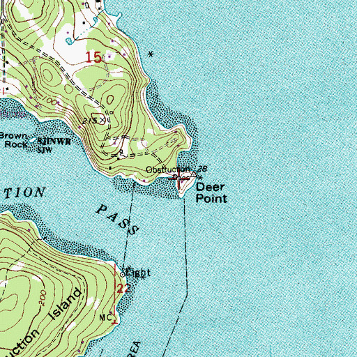 Topographic Map of Deer Point, WA