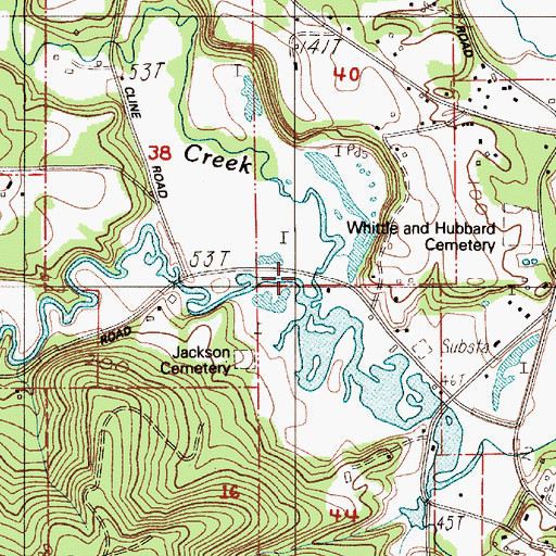 Topographic Map of Delameter Creek, WA