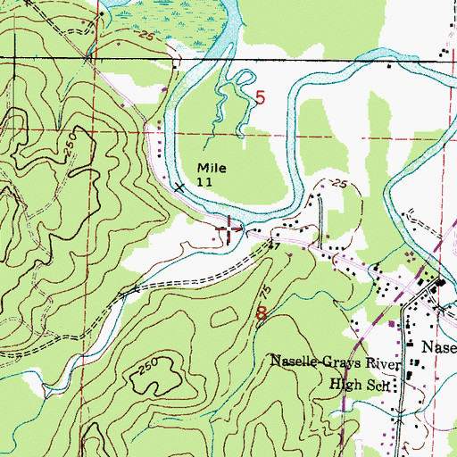 Topographic Map of Dell Creek, WA