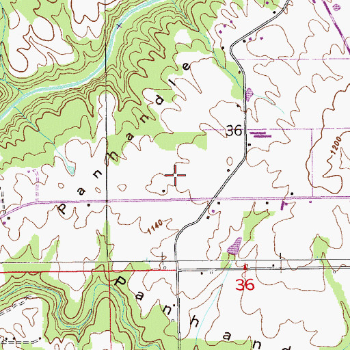 Topographic Map of Panhandle, AL