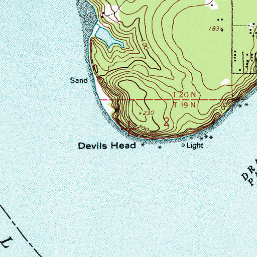 Topographic Map of Devils Head, WA