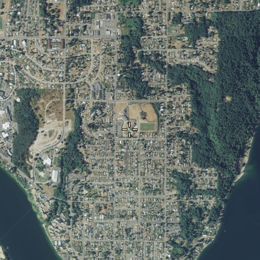 Aerial/Satellite Image of Mountain View Middle School, WA