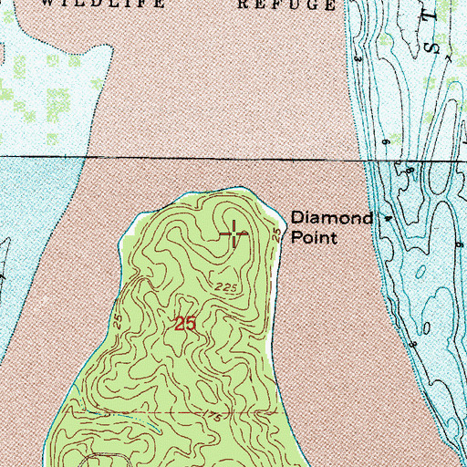 Topographic Map of Diamond Point, WA