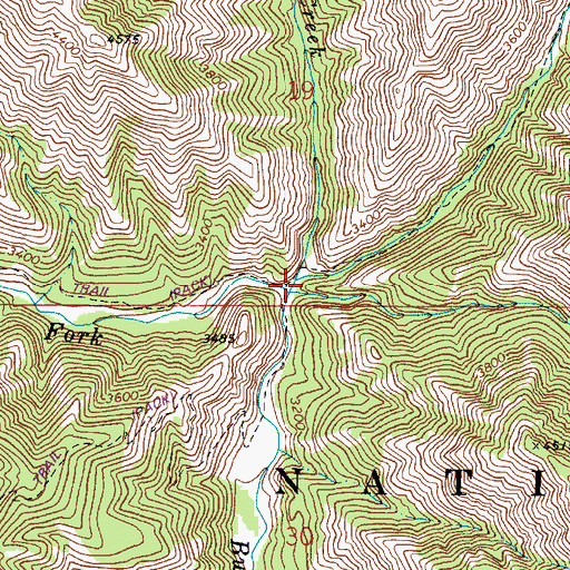 Topographic Map of Dickinson Creek, WA