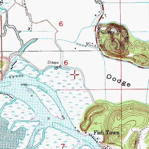 Topographic Map of Dodge Valley, WA