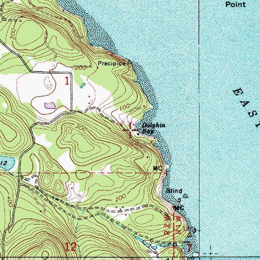 Topographic Map of Dolphin Bay, WA