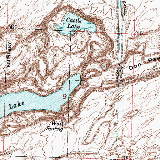 Topographic Map of Don Paul Draw, WA