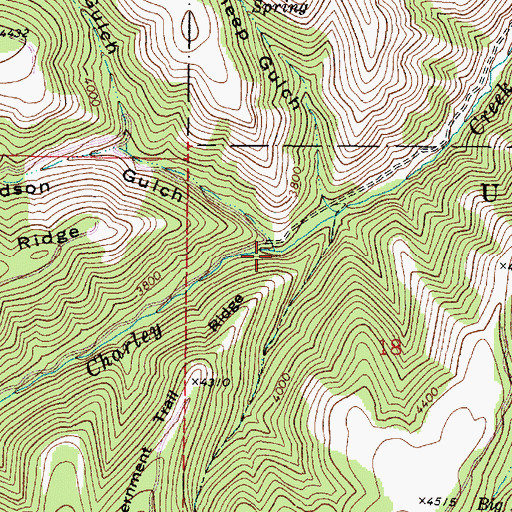 Topographic Map of Donaldson Creek, WA