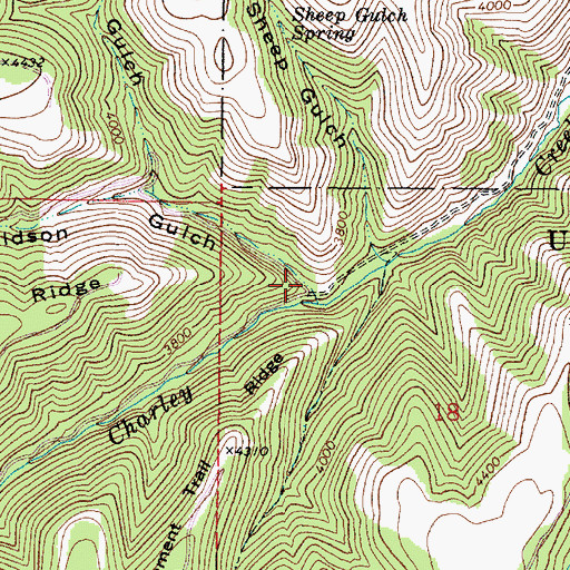Topographic Map of Donaldson Gulch, WA