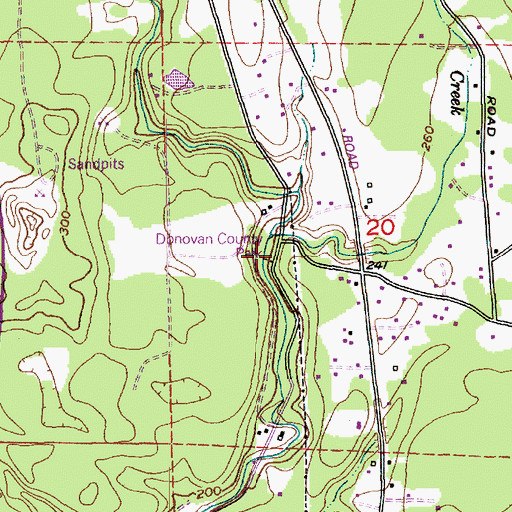 Topographic Map of Donovan State Park, WA