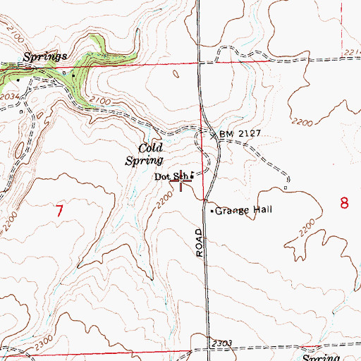 Topographic Map of Dot School, WA