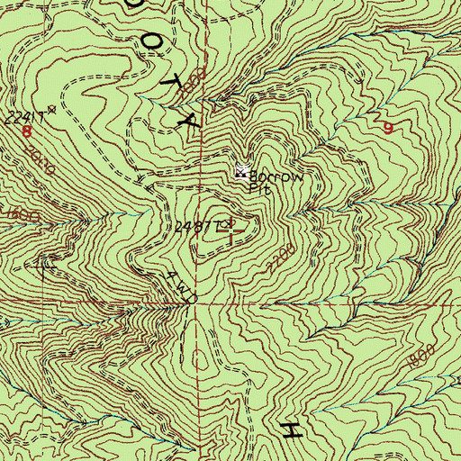 Topographic Map of Doty Hills, WA