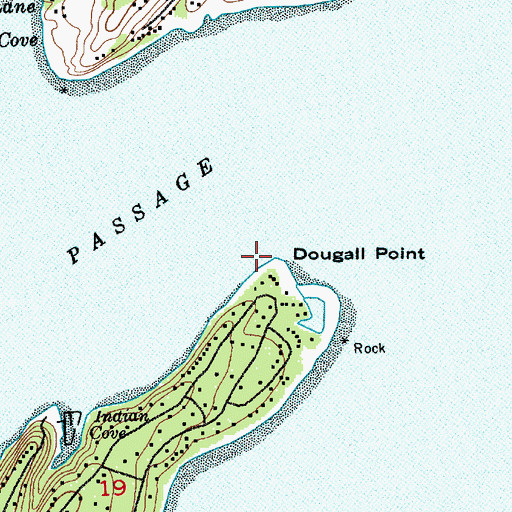 Topographic Map of Dougall Point, WA