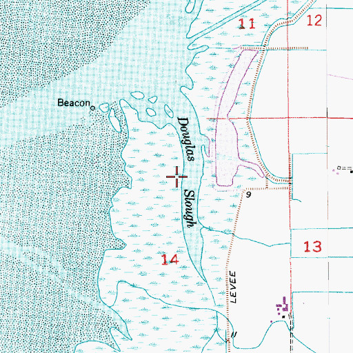 Topographic Map of Douglas Slough, WA