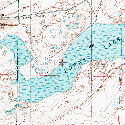 Topographic Map of Downs Lake, WA