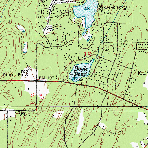 Topographic Map of Doyle Pond, WA
