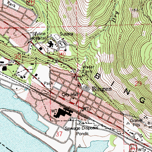 Topographic Map of Dry Creek, WA