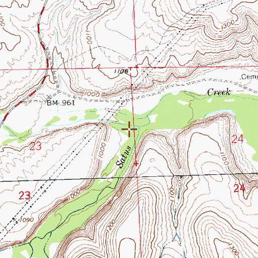 Topographic Map of Dry Creek, WA