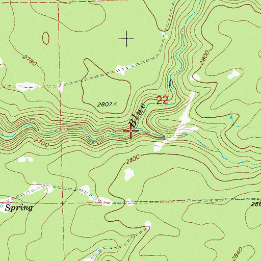 Topographic Map of Dry Creek, WA