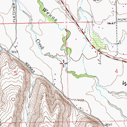 Topographic Map of Dry Creek, WA