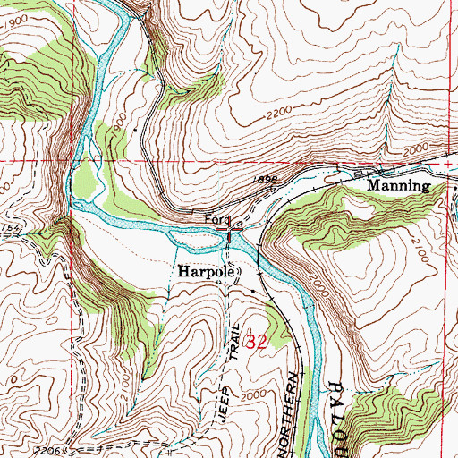 Topographic Map of Dry Creek, WA
