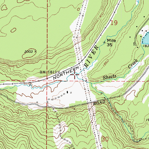 Topographic Map of Dry Creek, WA