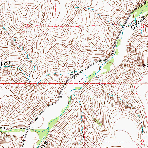 Topographic Map of Dry Gulch, WA